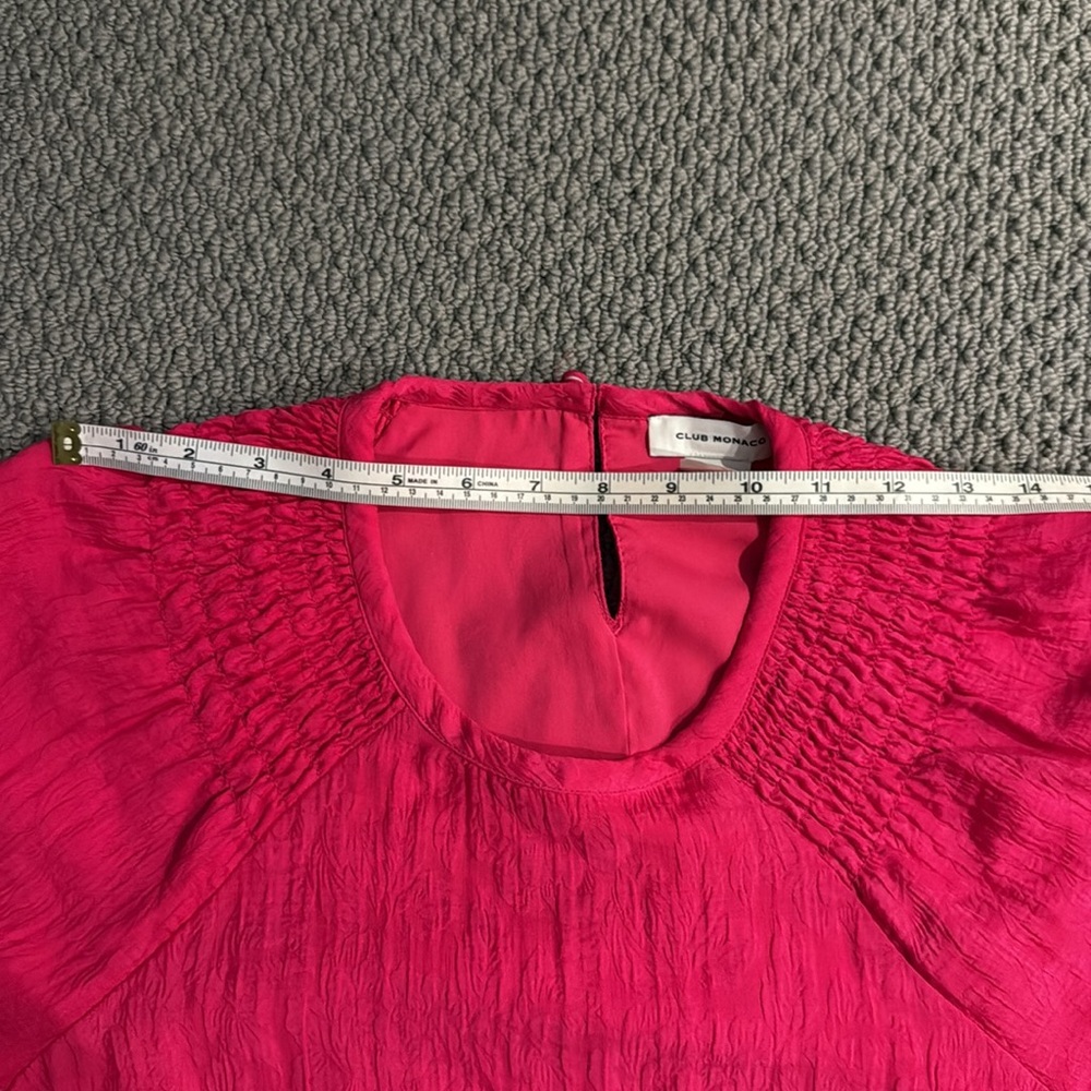 CLUB MONACO | Fuschia Pink Balloon sleeve dress - Picture 8 of 8